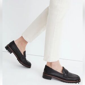 MADEWELL CORRINE 90’S LUGSOLE PENNY LOAFERS BLACK 10 SCHOOLGIRL CHUNKY ACADEMIA